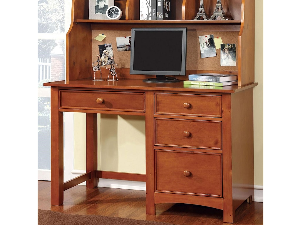 Omnus Transitional Desk With Round Drawer Knobs Household