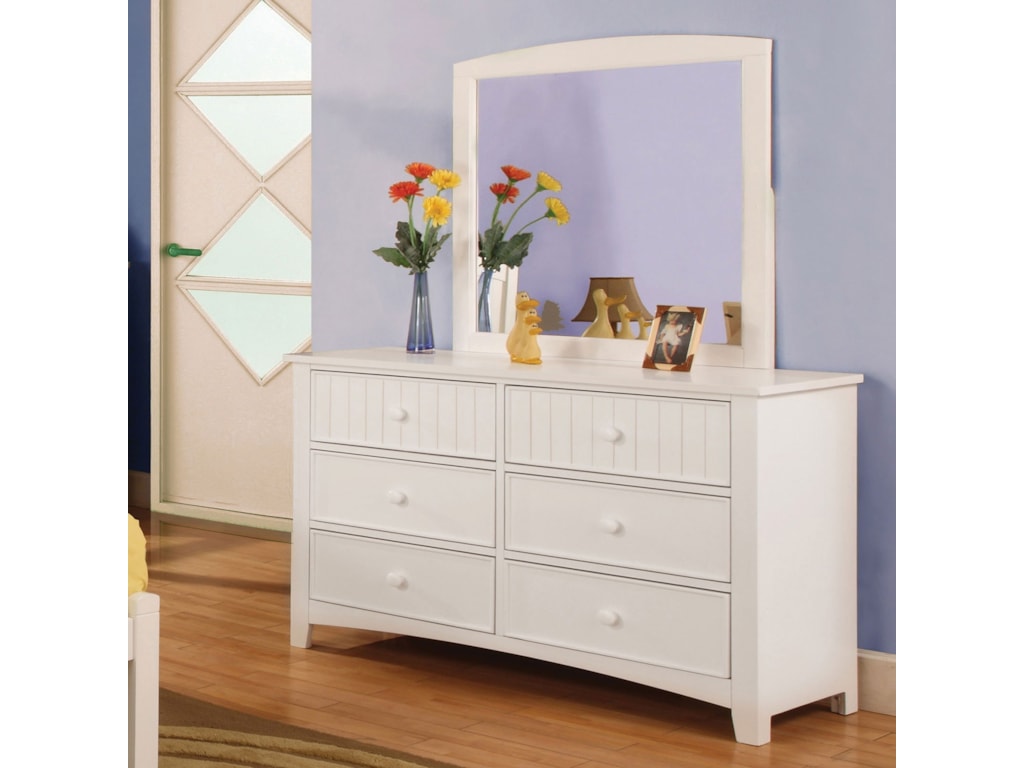 Omnus Transitional Dresser And Mirror Set Household Furniture