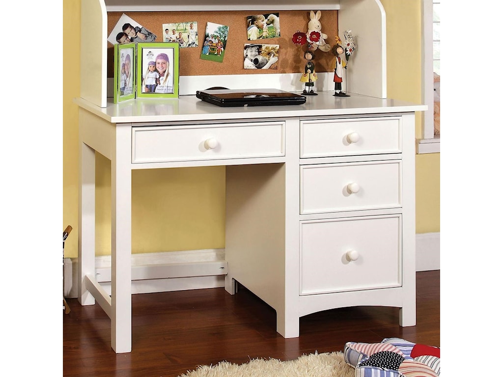 Omnus Transitional Desk With Round Drawer Knobs Household