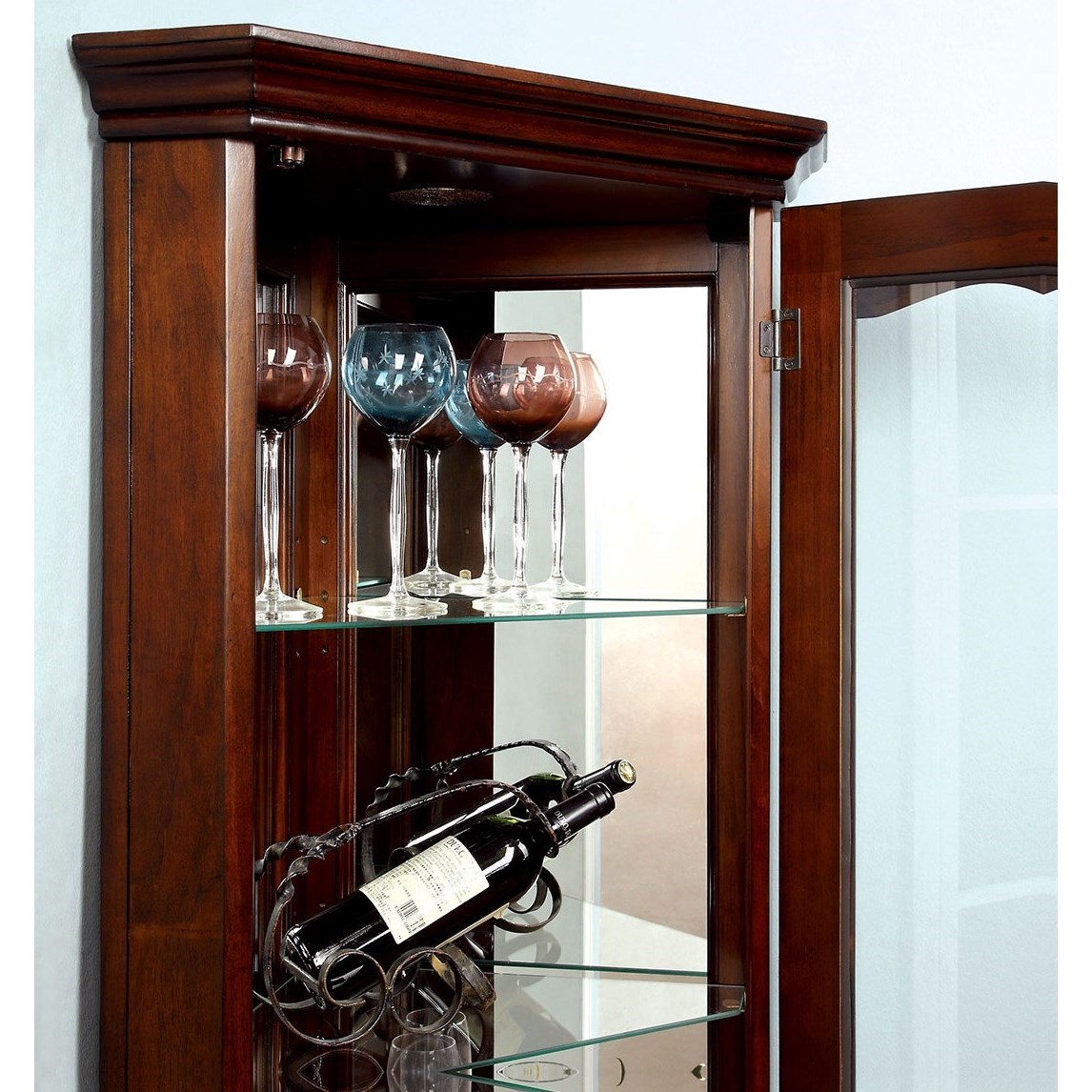 Ortley Curio Household Furniture Curio Cabinets