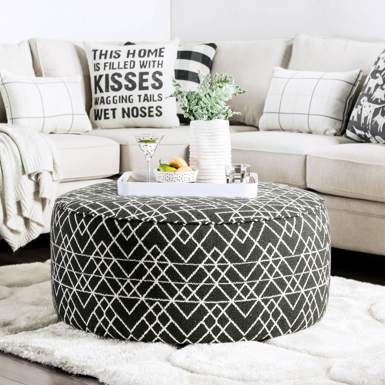 round ottoman pillow
