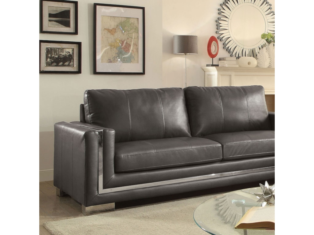 Furniture Of America Perla Cm6424gy Sf Contemporary Sofa