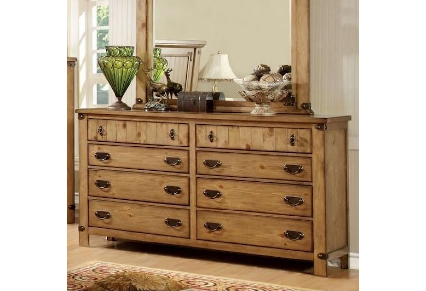 Furniture Of America Pioneer Cm7449d Cottage Style Dresser With