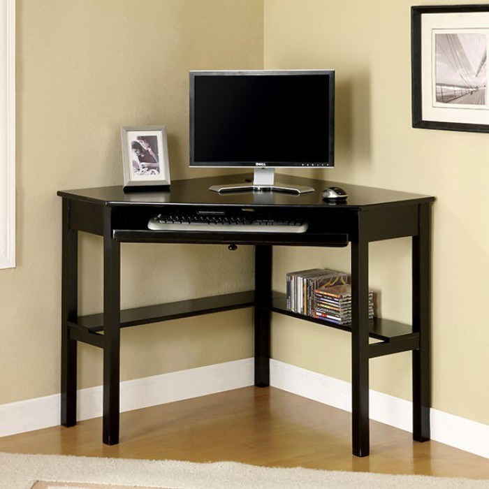 Furniture Of America Porto Transitional Corner Desk With Keyboard