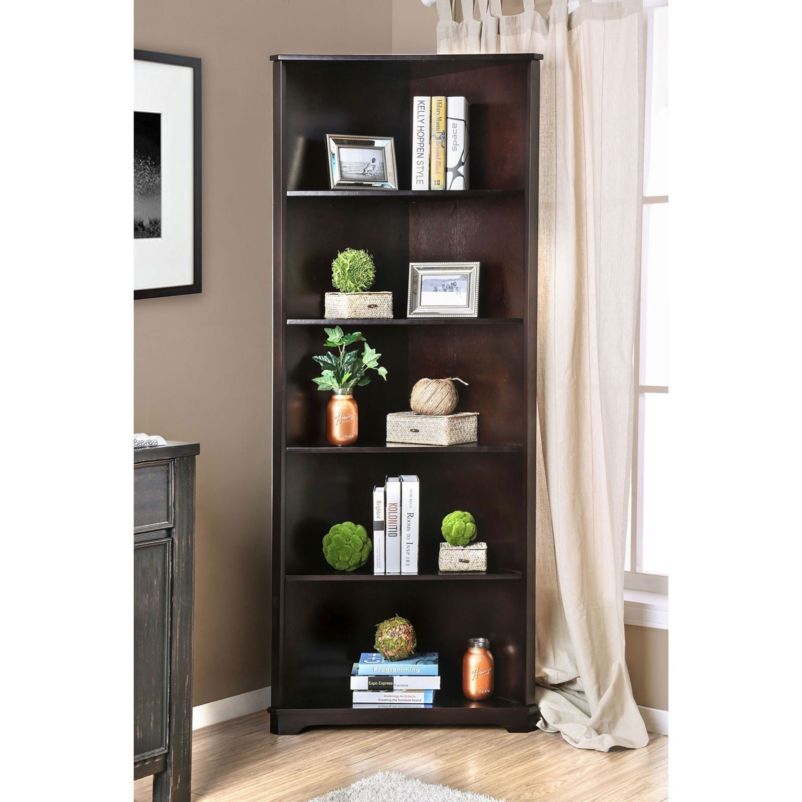 Rockwall Corner Bookshelf Household Furniture Open Bookcases