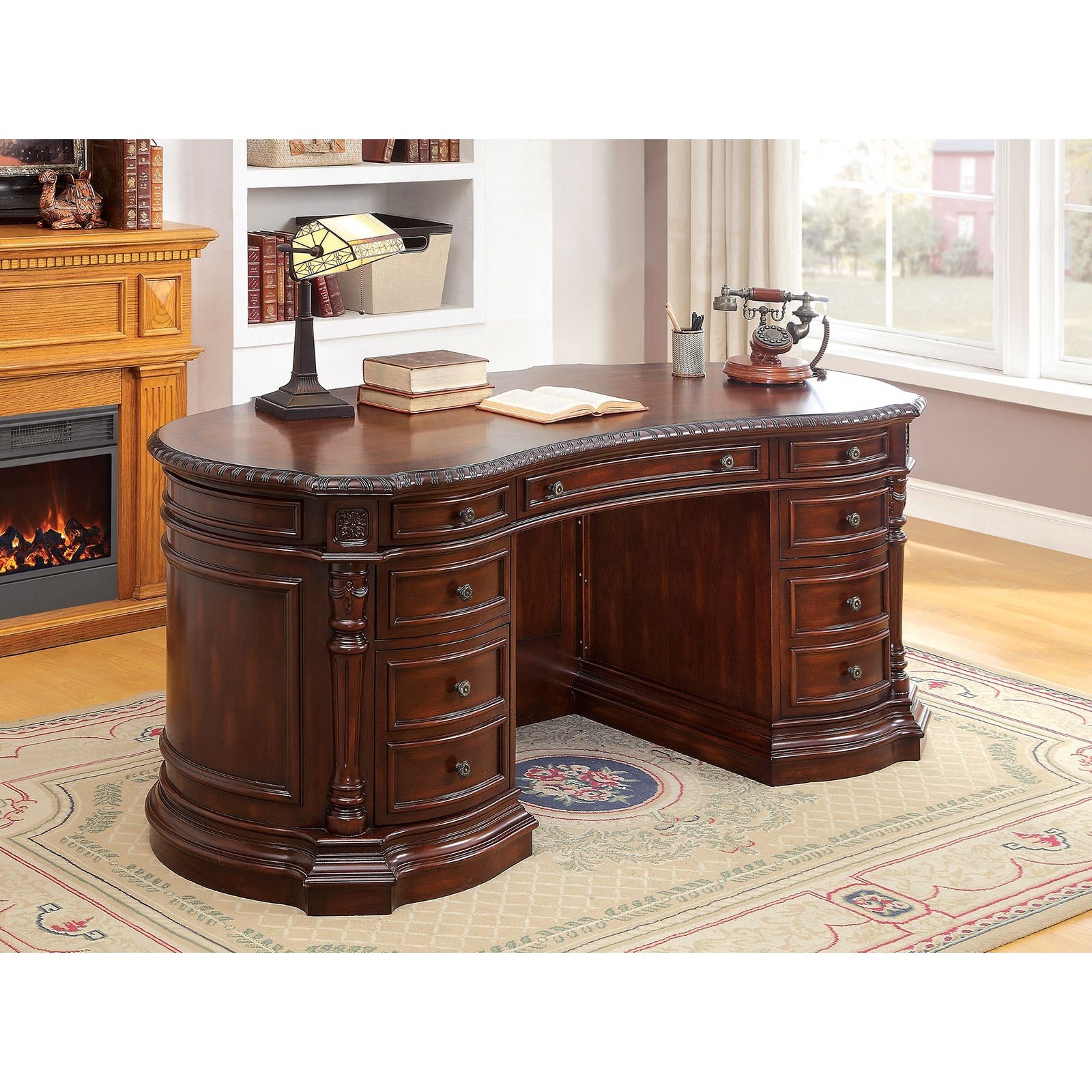 Roosevelt Traditional Oval Office Desk Household Furniture