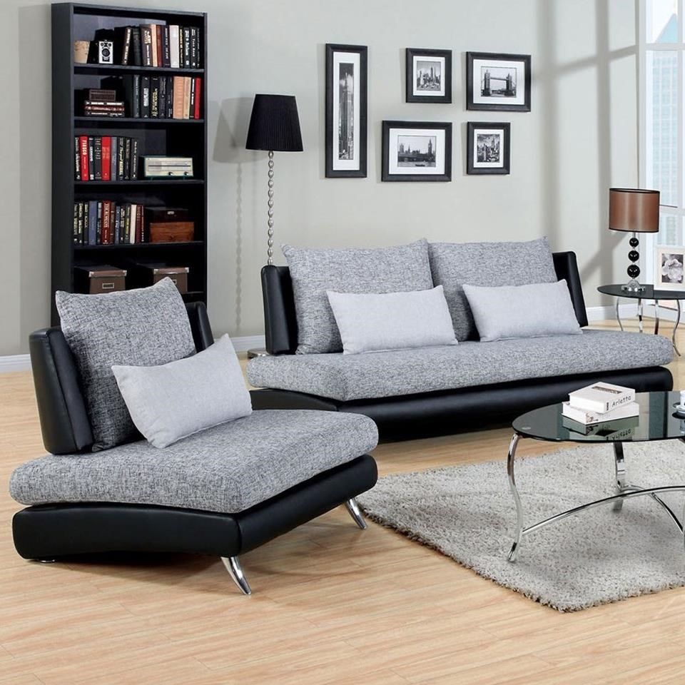 Furniture Of America Saillon Cm6111 2pc Stationary Living Room Group Corner Furniture Stationary Living Room Groups