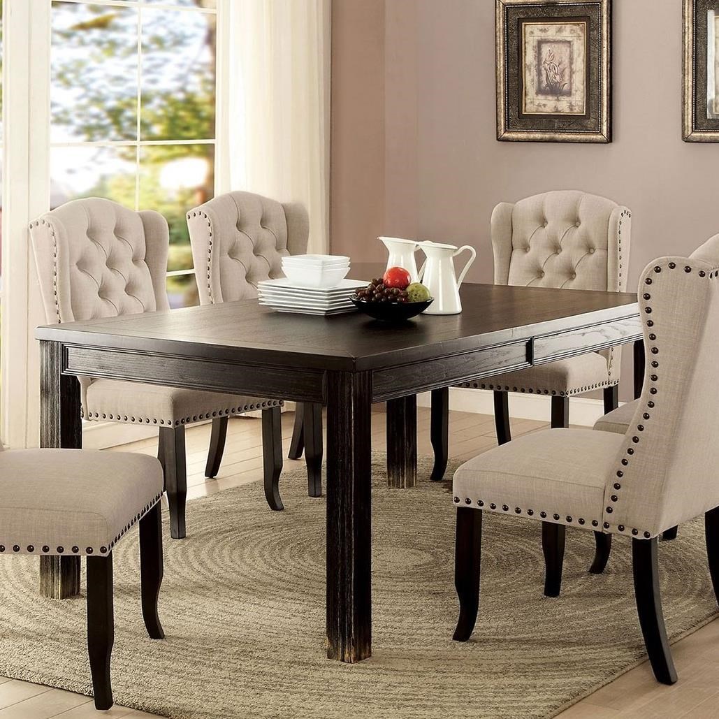 Furniture Of America Sania I Cm3324bk T Rustic Rectangular Dining Table Sam Levitz Furniture Dining Tables