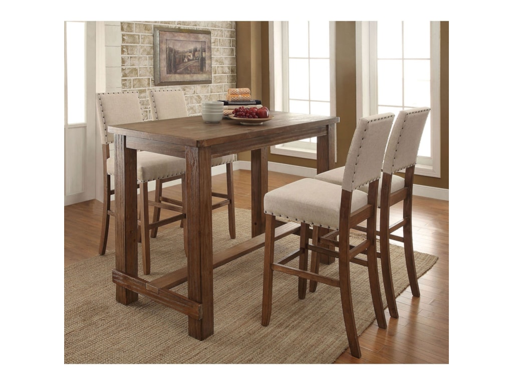 Sania 5 Piece Bar Height Dining Set Sania 5 Piece Bar Height Dining Set