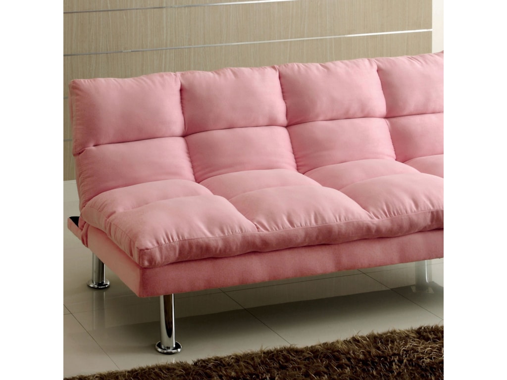 Furniture Of America Saratoga Cm2902pk Microfiber Futon Sofa Light Furniture Of America Saratogamicrofiber Futon Sofa Light