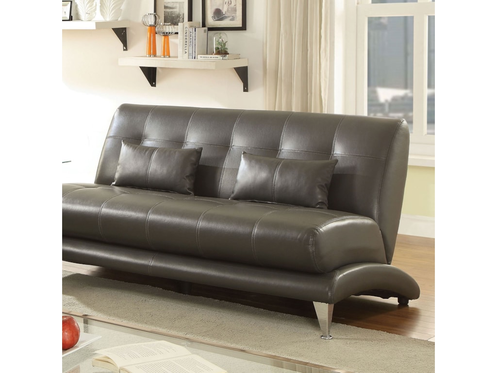 Sherri Contemporary Tufted Sofa With Pillows By Furniture Of America At Super Nm