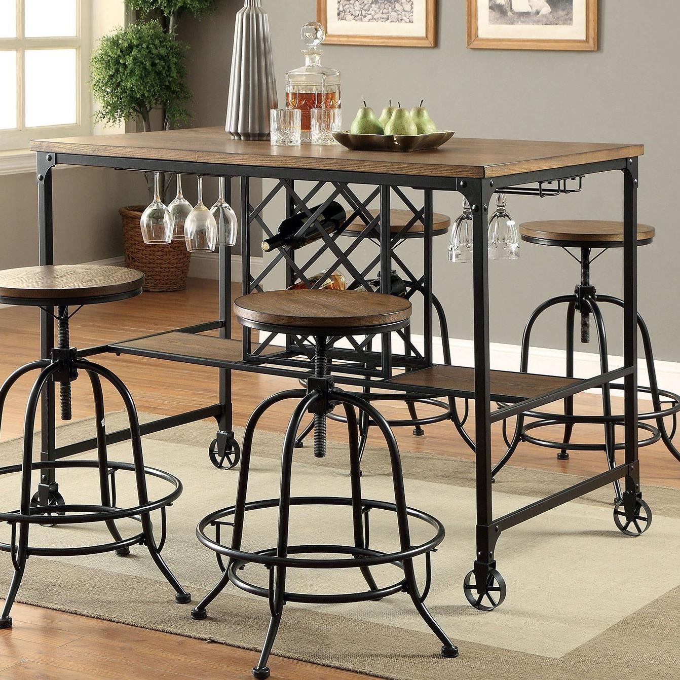 Silvia I Industrial Counter Height Table Household Furniture
