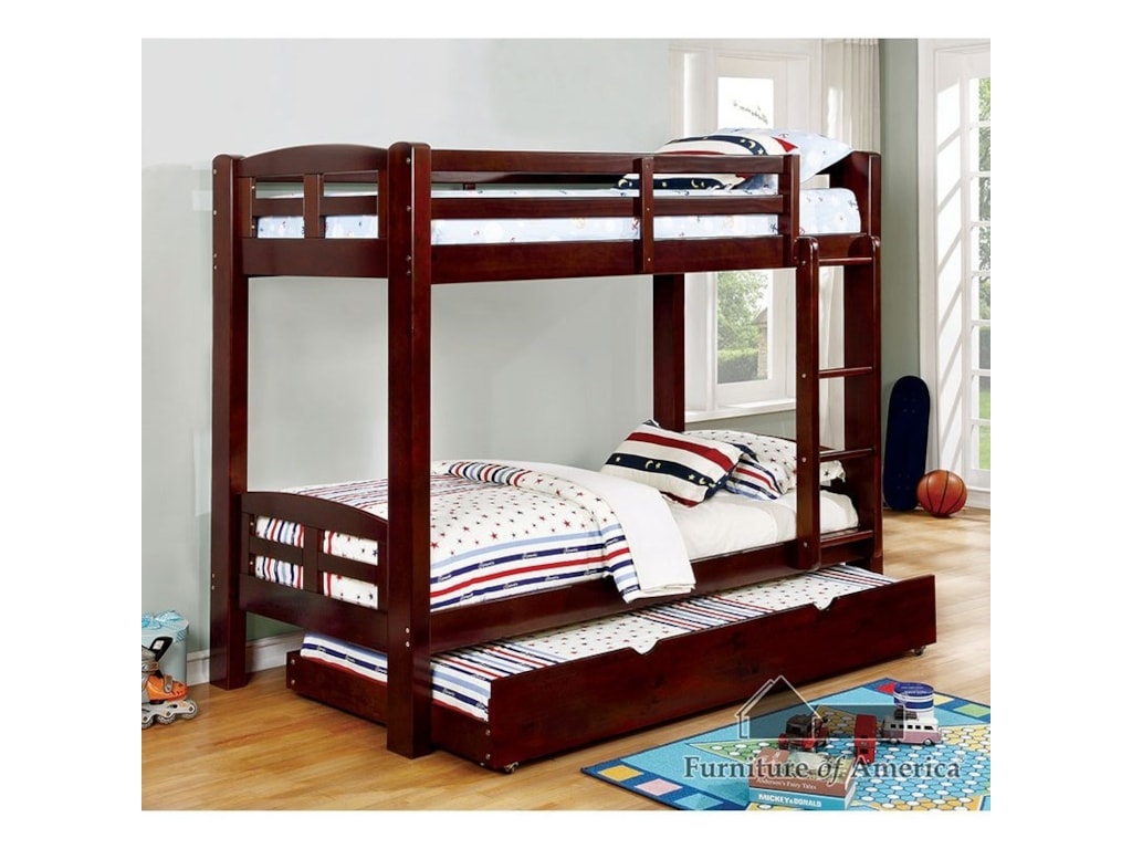 Furniture Of America Solpine Cm Bk618t Ex Bed Casual Youth Bedroom Furniture Of America Solpinetwin Twin Bunk Bed