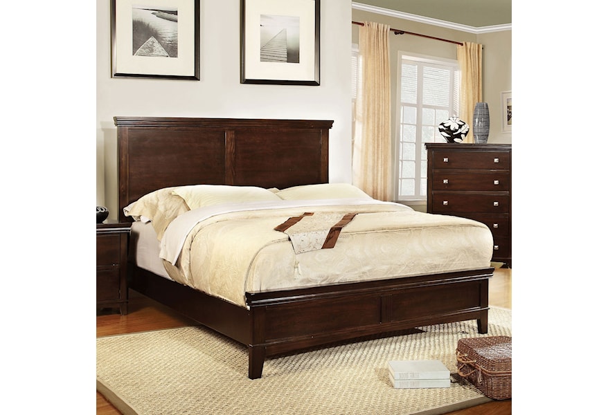 Spruce Transitional Queen Panel Platform Bed By Furniture Of America At Dream Home Interiors