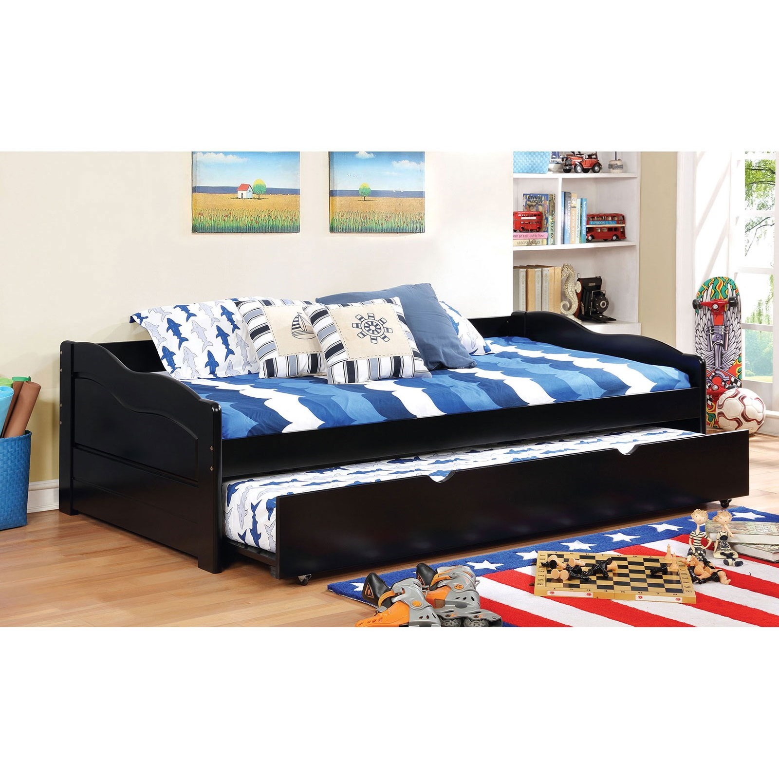 Furniture Of America Sunset Cm1737bk Bed Daybed With Trundle