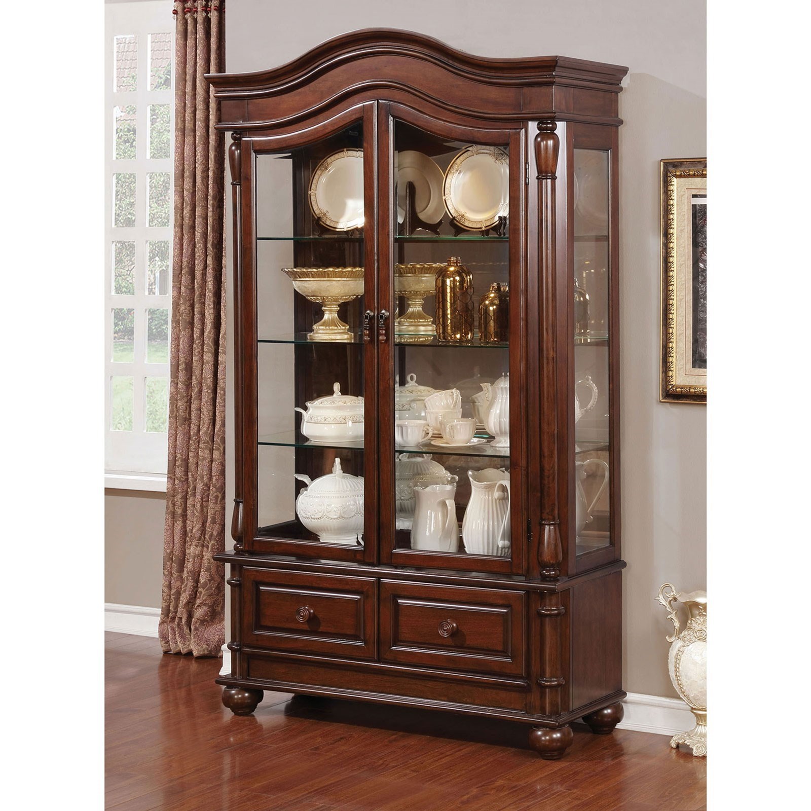 Furniture Of America Sylvana Cm3453hb Traditional Hutch Buffet