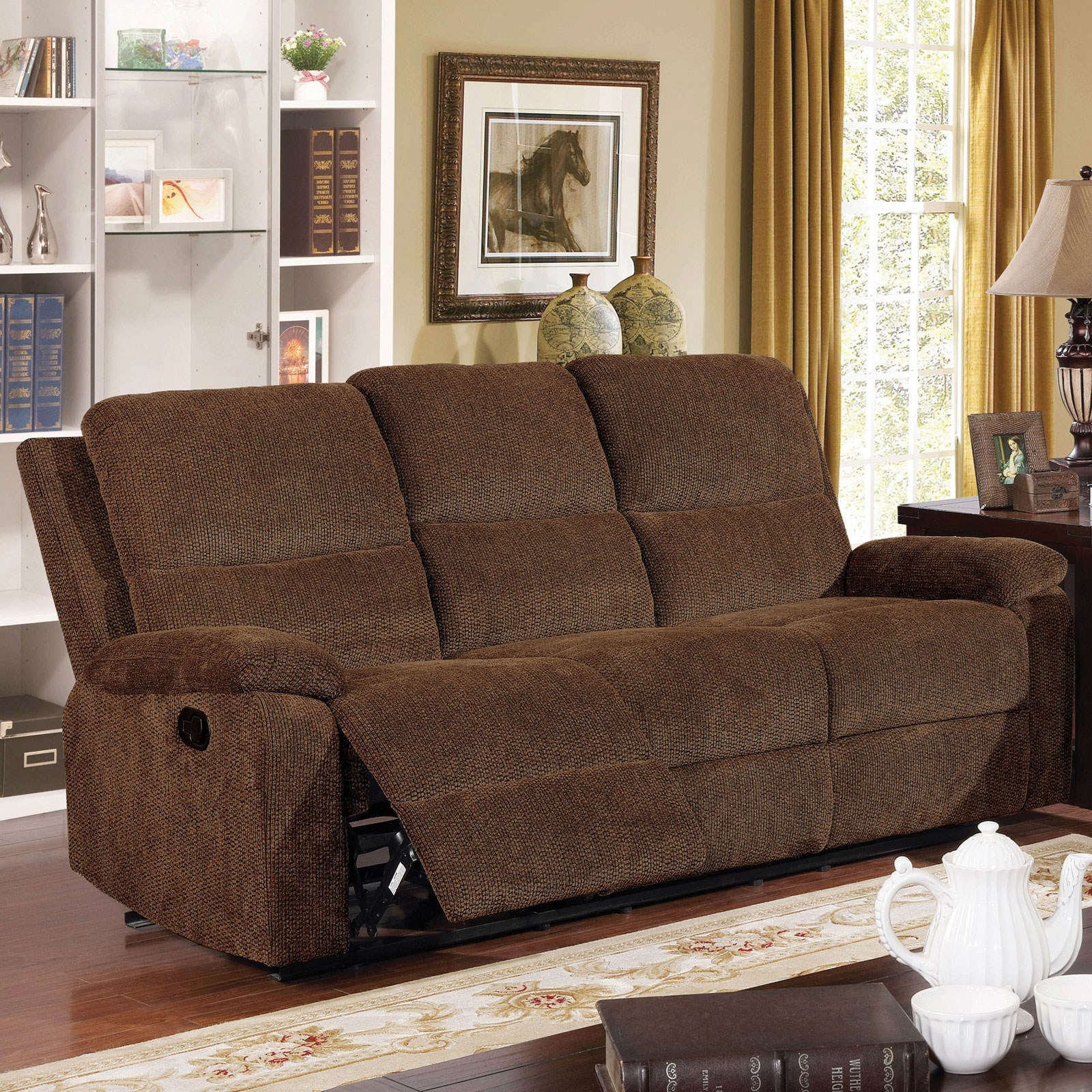 Furniture Of America Foa Tempe Cm6340 Sf Casual Reclining Sofa