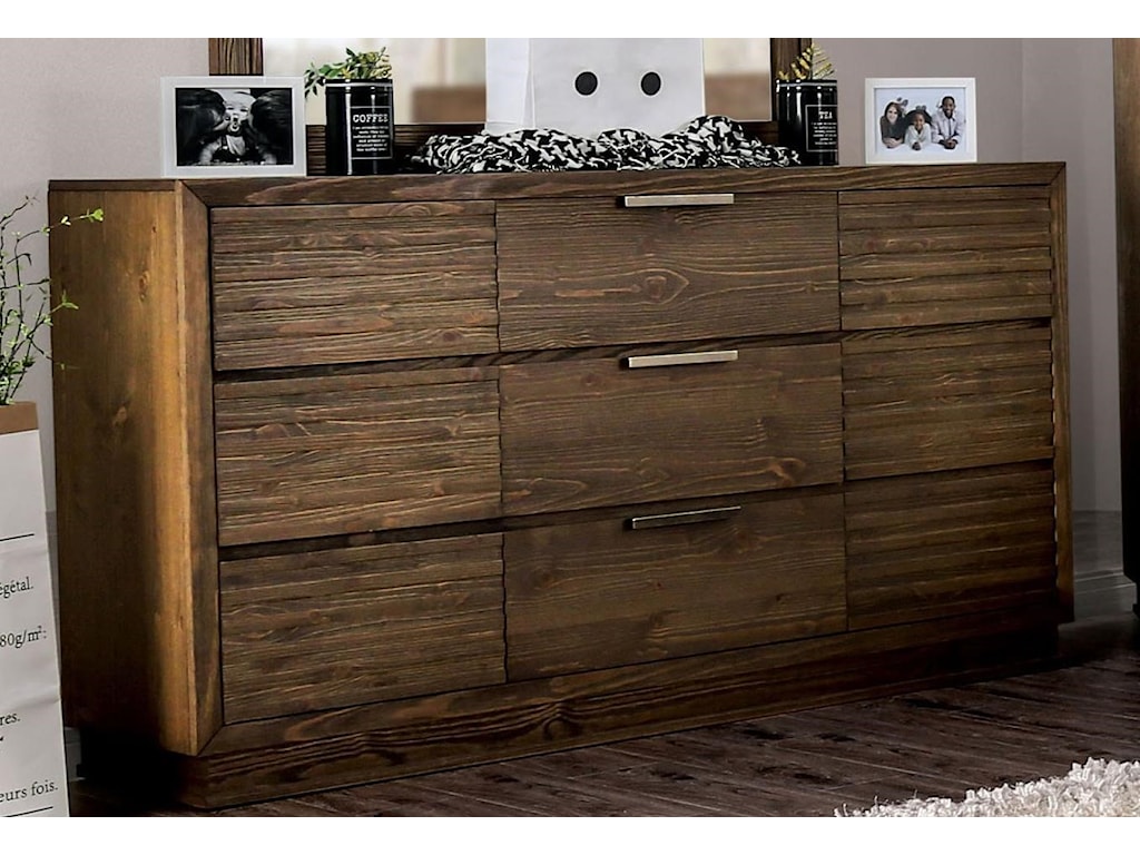 Furniture Of America Foa Tolna Cm7532d Rustic 6 Drawer Dresser