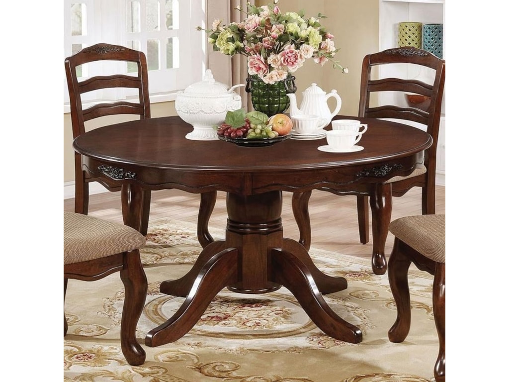 Townsville Traditional Round Dining Table By Furniture Of America At Rooms For Less Townsville Traditional Round Dining Table By Furniture Of America At Rooms For Less