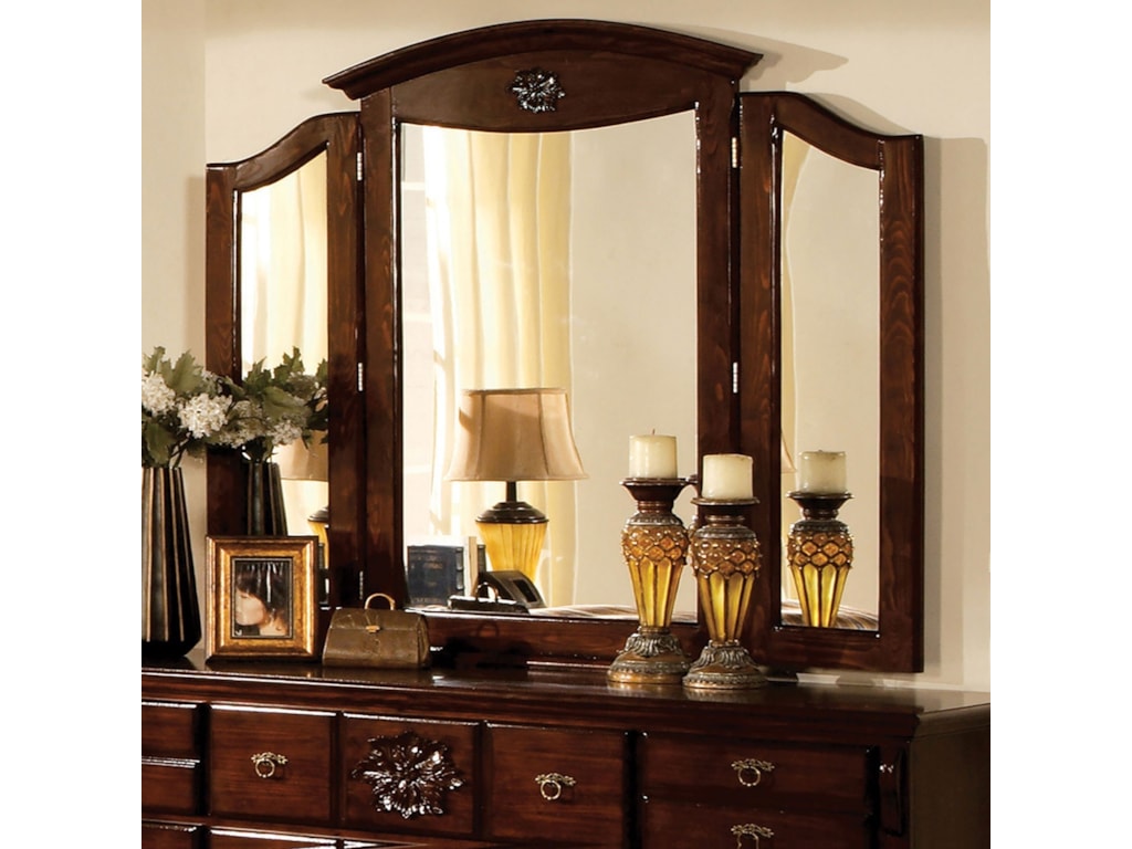 Furniture Of America Foa Tuscan Ii Cm7571m Tri Fold Mirror Del