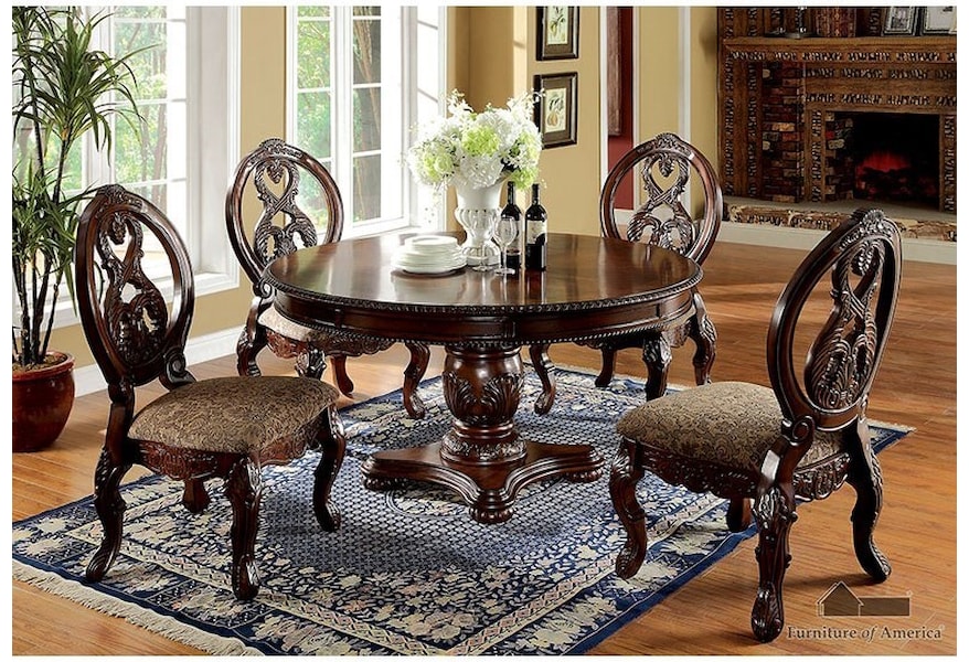 Furniture Of America Tuscany Ii Table 4 Side Chairs Dream Home Tuscany Ii Table 4 Side Chairs