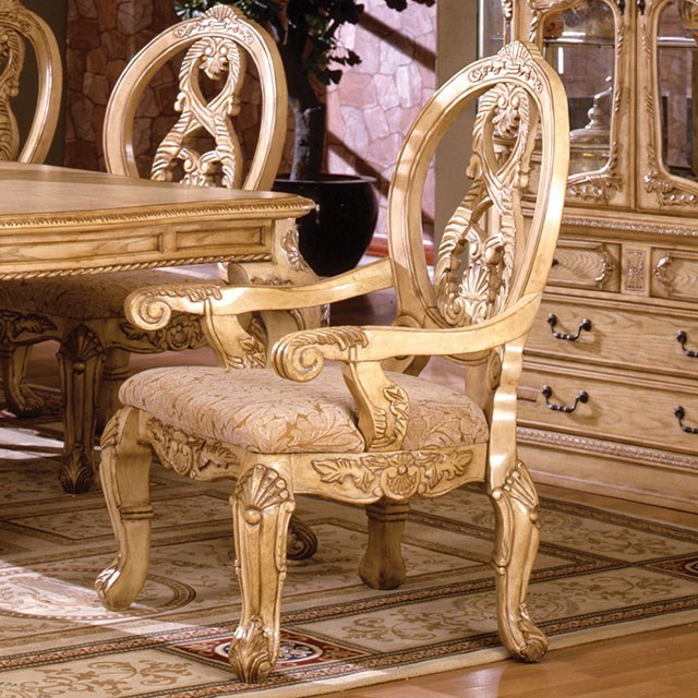 Furniture Of America Foa Tuscany Iii Cm3845wh Ac 2pk Arm Chair Del Sol Furniture Dining Arm Chairs