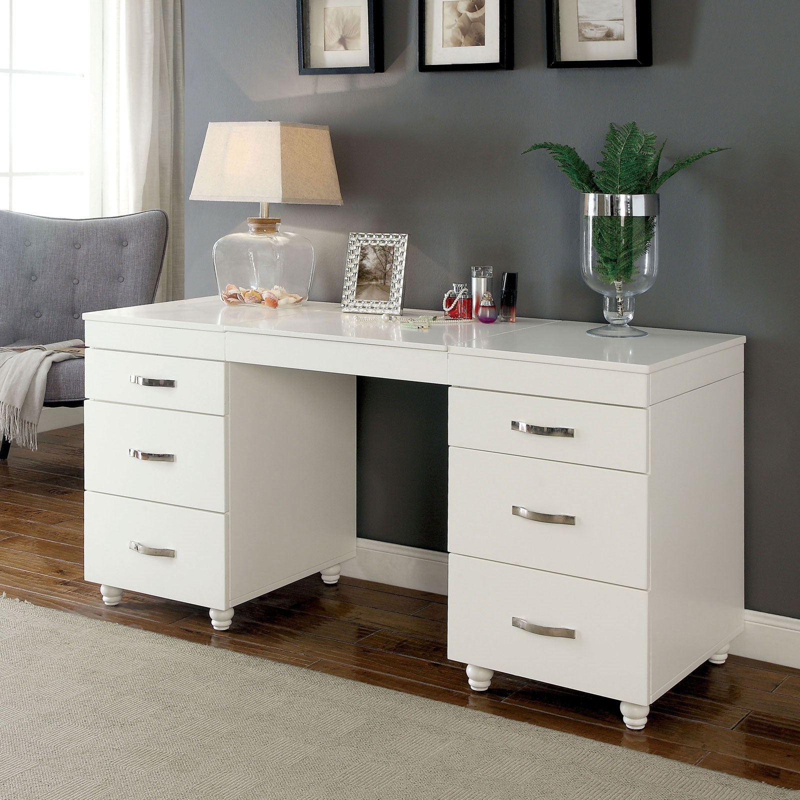 Furniture Of America Verviers Cm Dk6103 Set Vanity Desk Corner