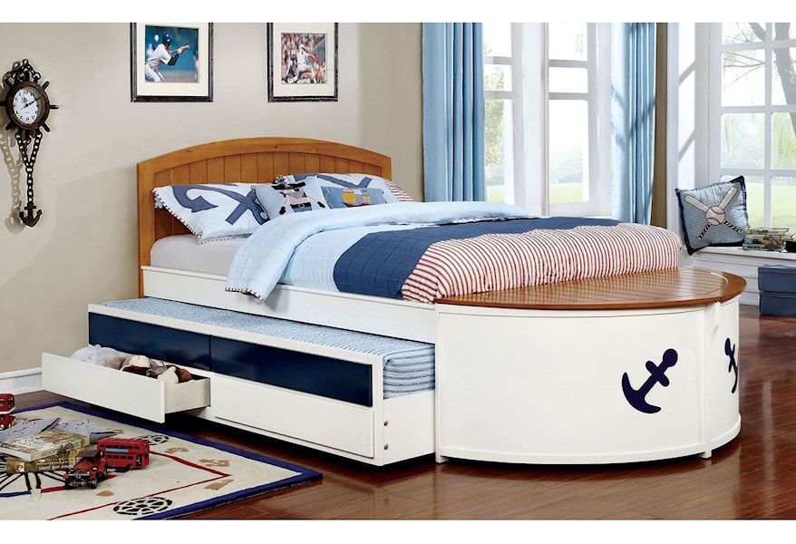 Furniture Of America Voyager Nautical Youth Bedroom Full Size Bed