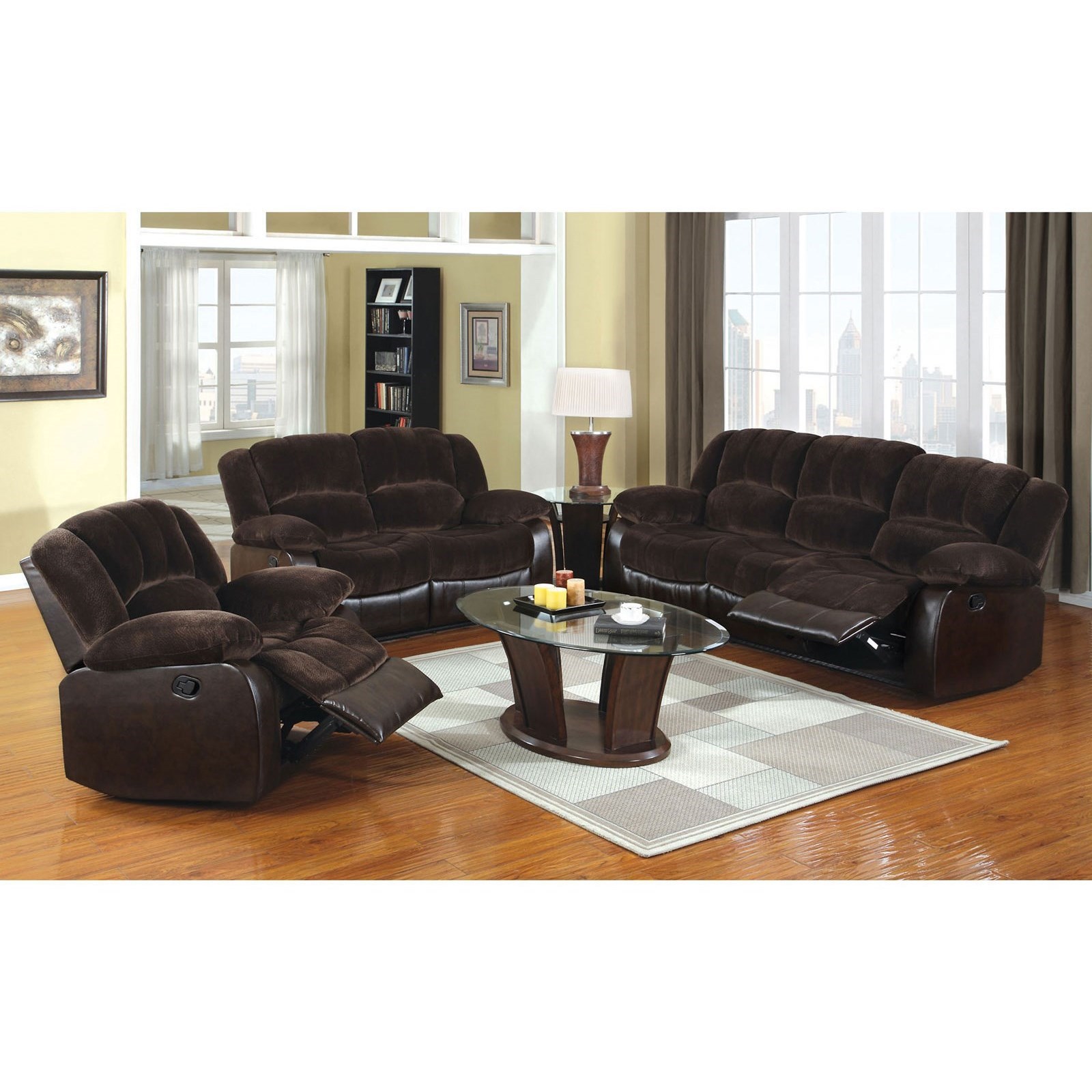 Winchester 3 Piece Reclining Living Room Set Household Furniture