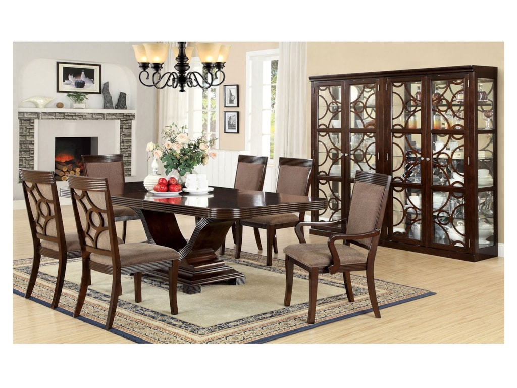 Woodmont Traditional Curio With Elegant Doors Curio Cabinets