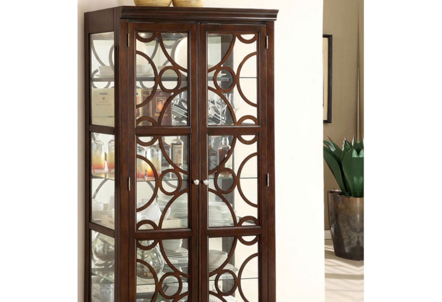 Furniture Of America Woodmont Cm3663cr Traditional Curio