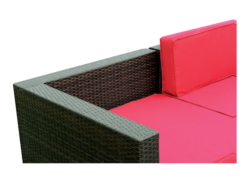 America Zendaya Cm Os2115rd Set Outdoor Wicker Sectional