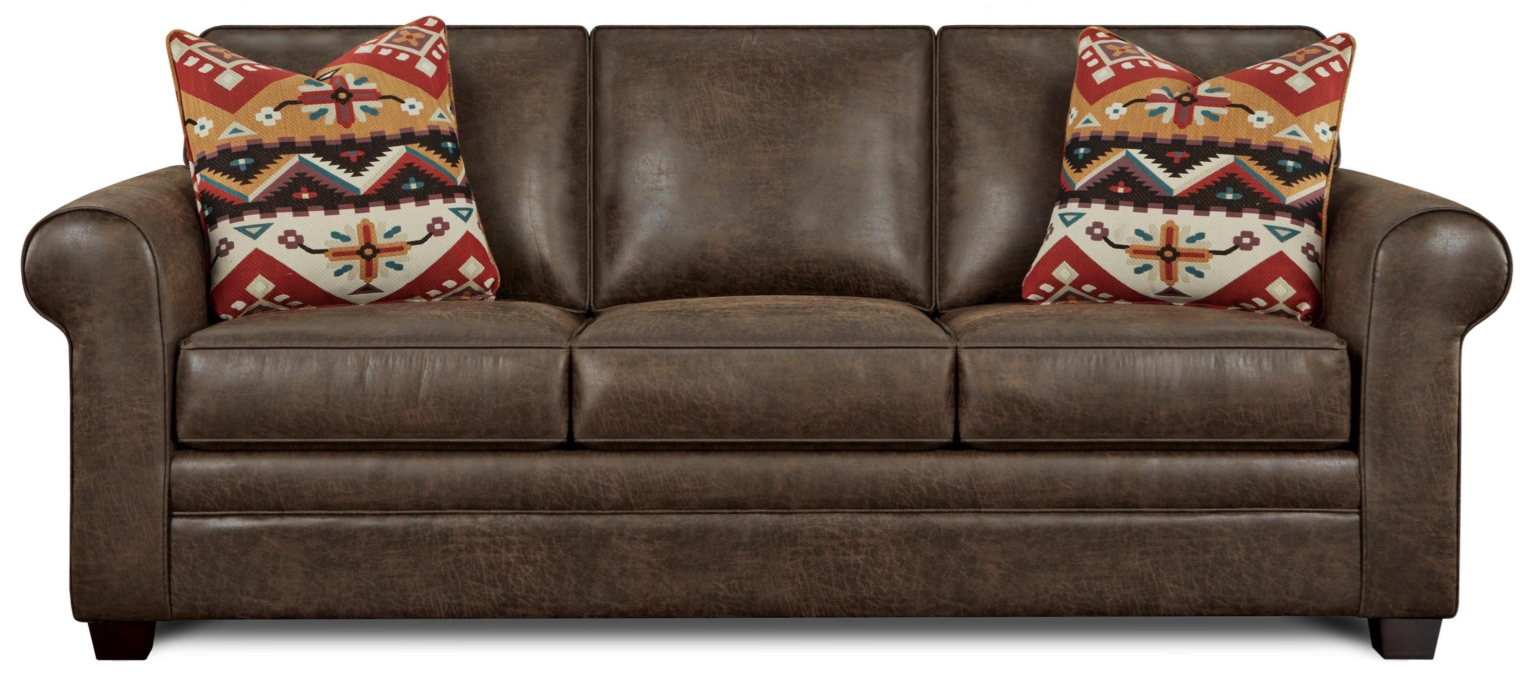 Fusion Furniture Sleeper Program Faux Leather Queen Sleeper