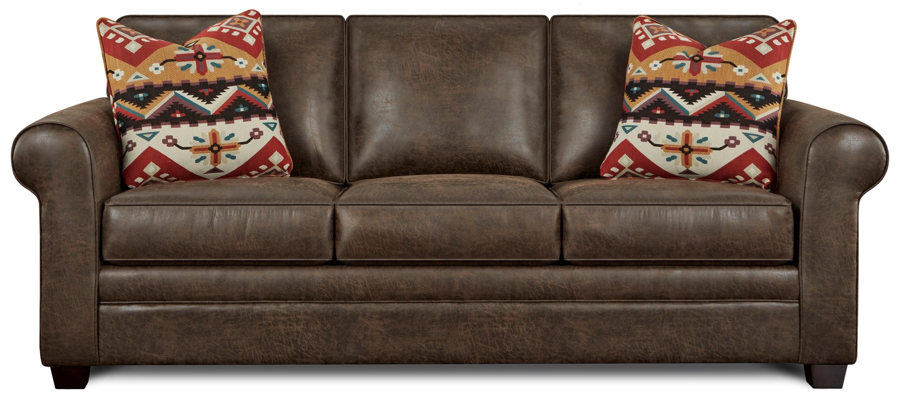 Fusion Furniture Sleeper Program Faux Leather Queen Sleeper With Memory Foam Mattress Howell Furniture Sleeper Sofas