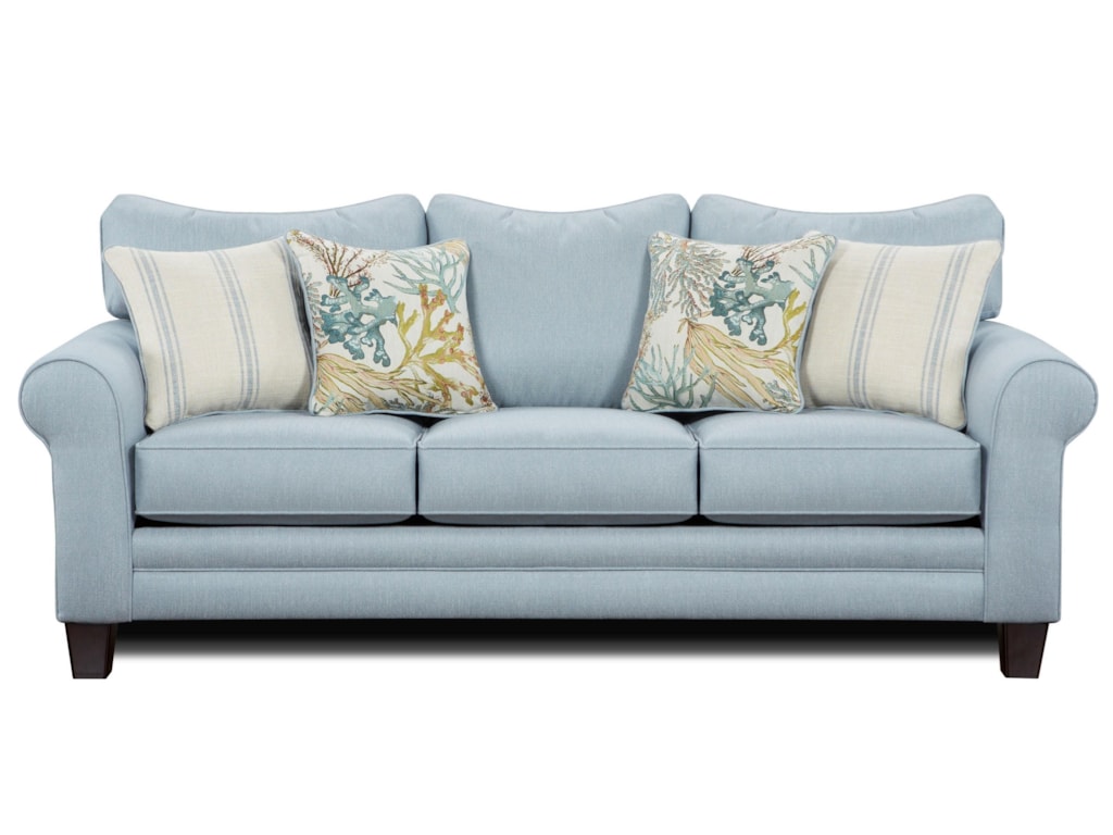 1140 Stationary Sofa W Accent Pillows By Fusion Furniture Beaverton Only At Gallery
