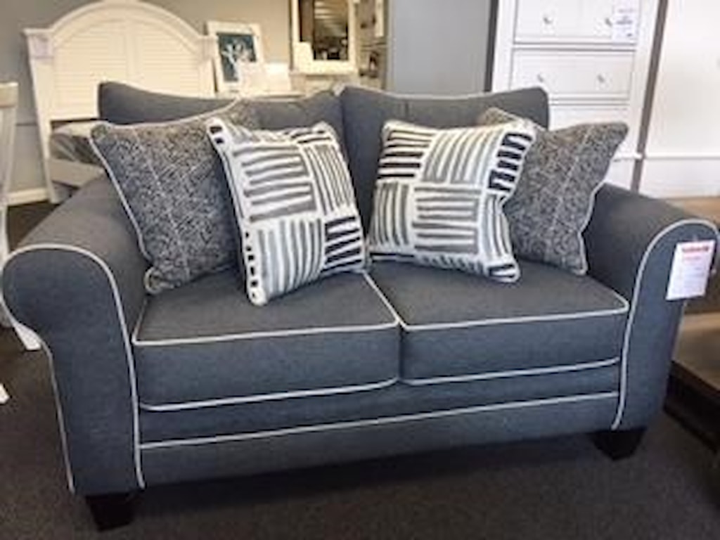 1140denim Denim Loveseat By Fusion Furniture At Fair North Carolina