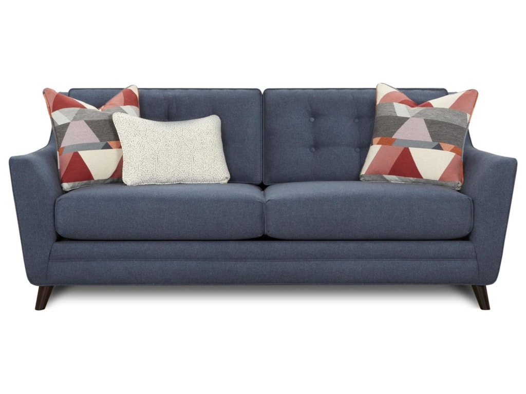 1355 Mid Century Modern Tufted Sofa By Fusion Furniture At Becker World