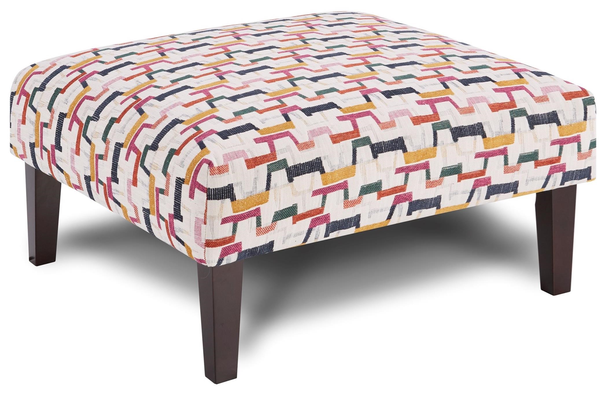 Fusion Furniture 159 159fiddlesticks Confetti Contemporary Cocktail Ottoman Becker Furniture Ottomans