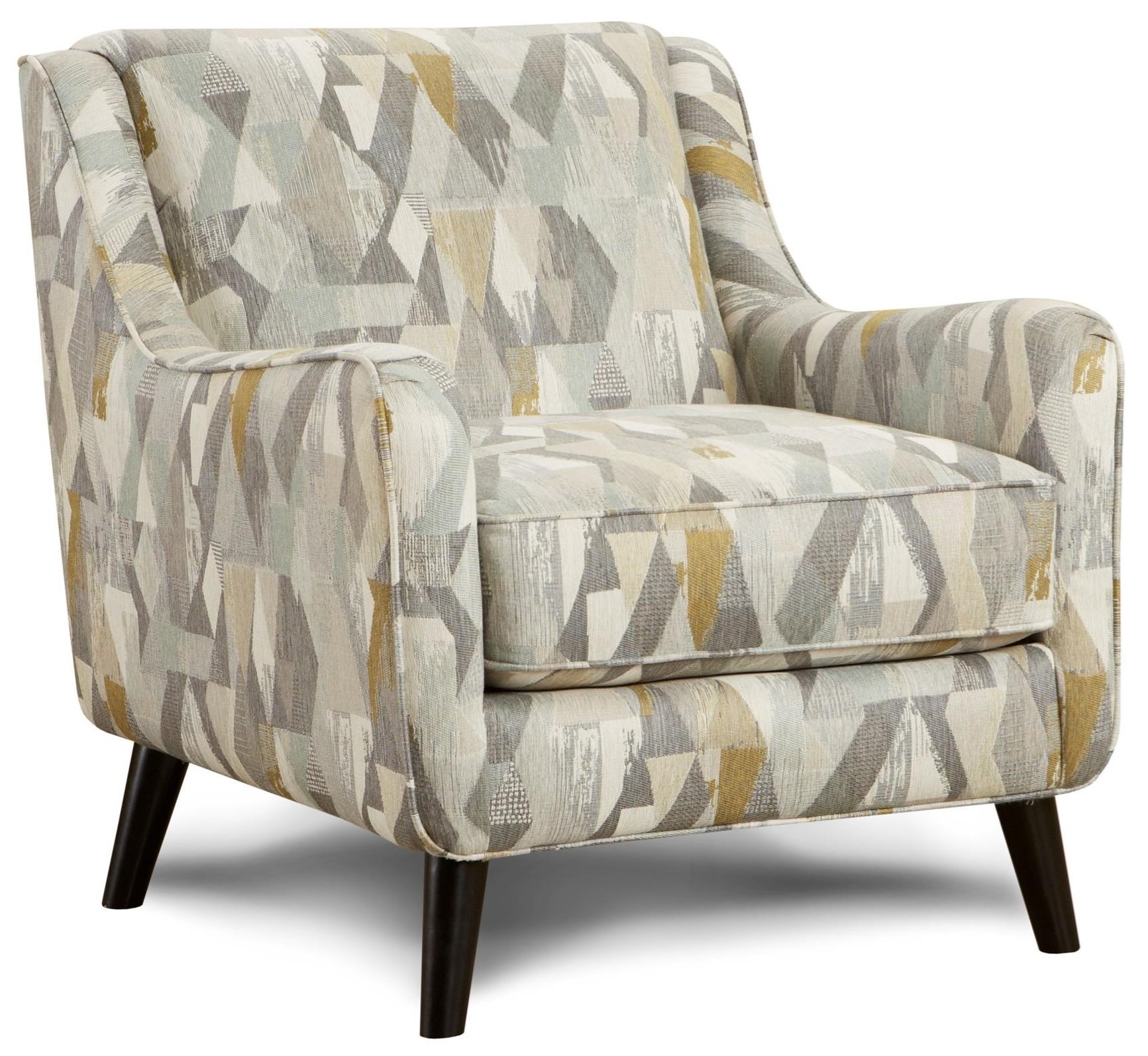 Vfm Signature 240 Mid Century Modern Accent Chair With Angled Arms