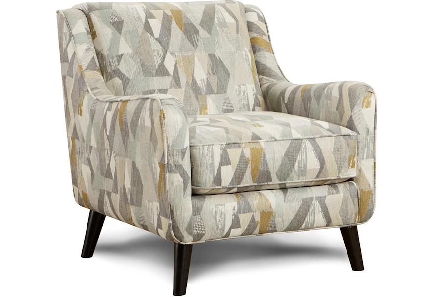 Vfm Signature 240 Mid Century Modern Accent Chair With Angled Arms