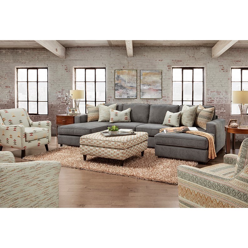 Fusion Furniture 240 240grand Canyon Spice Mid Century Modern Accent Chair With Angled Arms Hudson S Furniture Upholstered Chairs