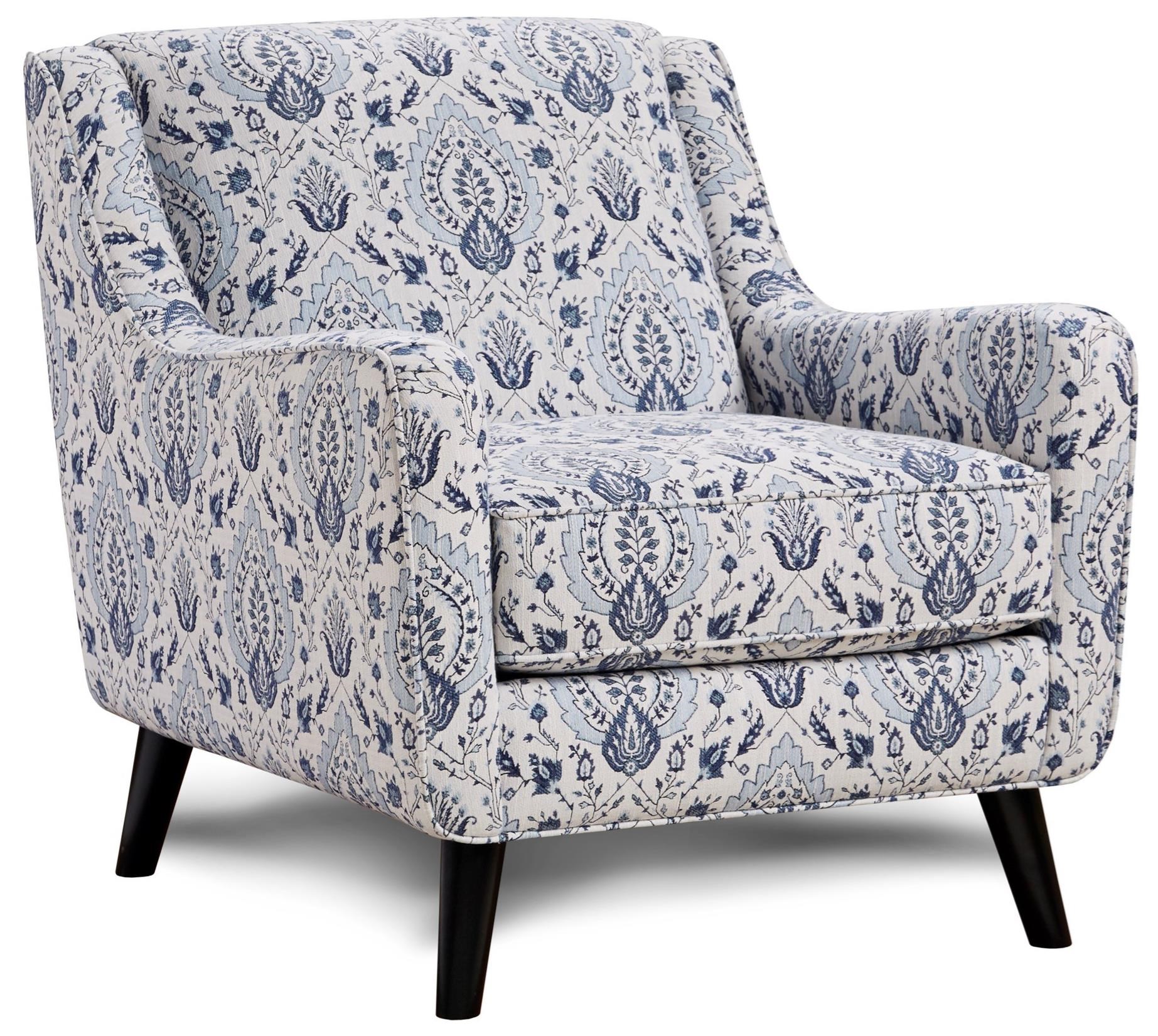 Fn 240 Mid Century Modern Accent Chair With Angled Arms Lindy S Furniture Company Upholstered Chairs