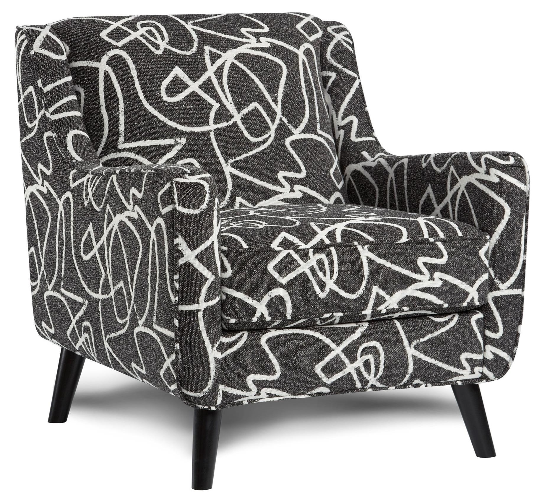 Fn 240 Mid Century Modern Accent Chair With Angled Arms Lindy S Furniture Company Upholstered Chairs