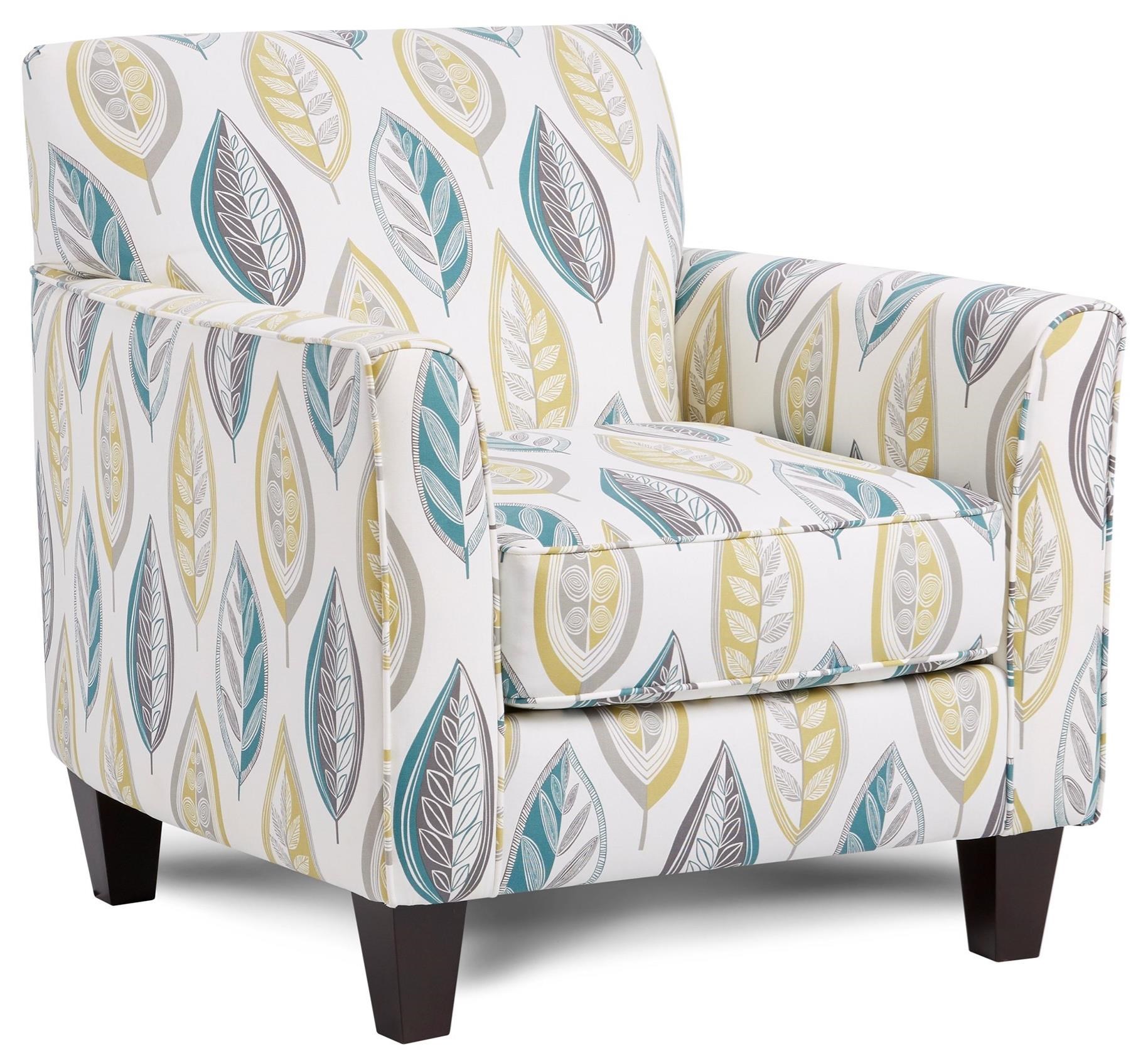 Fusion Furniture 25 02 25 02lassiter Caper Accent Chair With Flared Arms Hudson S Furniture Upholstered Chairs