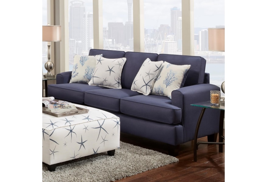 Fusion Furniture 2600 Contemporary Sofa With Small Track Arms Fusion Furniture 2600 Contemporary Sofa