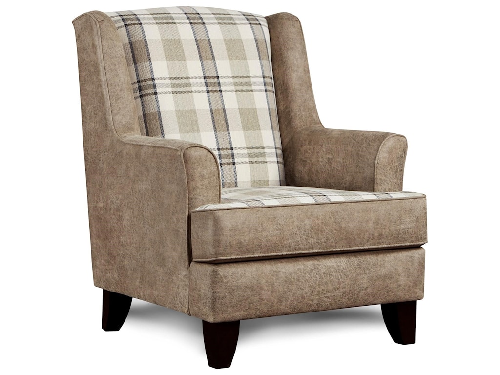 260 Transitional Plaid Wing Back Chair Ruby Gordon Home Wing