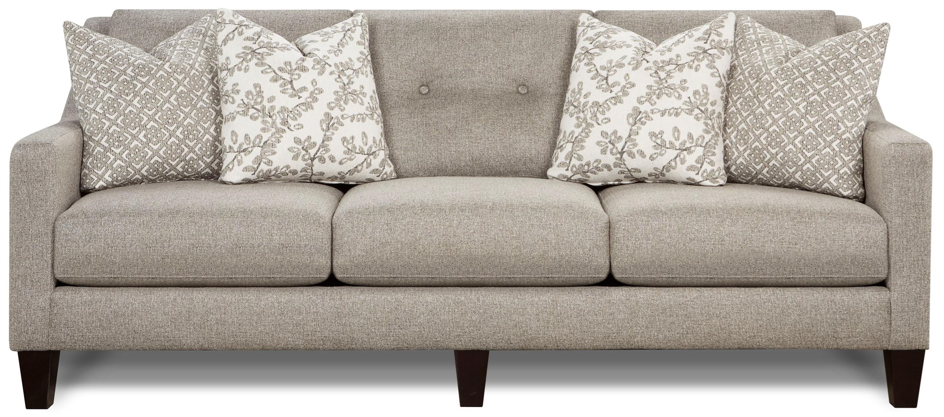 Fusion Furniture Evening Stone Contemporary Sofa With Track Arms