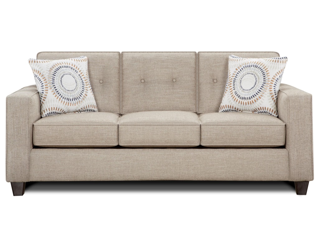 3560b Contemporary Sofa With Track Arms And On Tufted Cushions By Fusion Furniture At Wil
