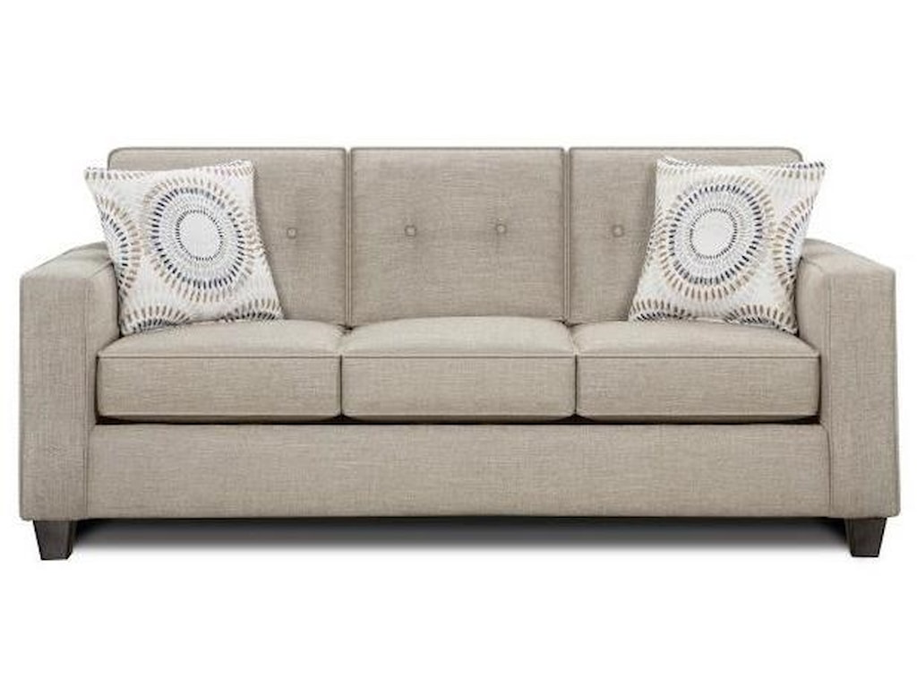 3560b Contemporary Sleeper Sofa With Track Arms And On Tufted Cushions By Fusion Furniture At Zak S Home