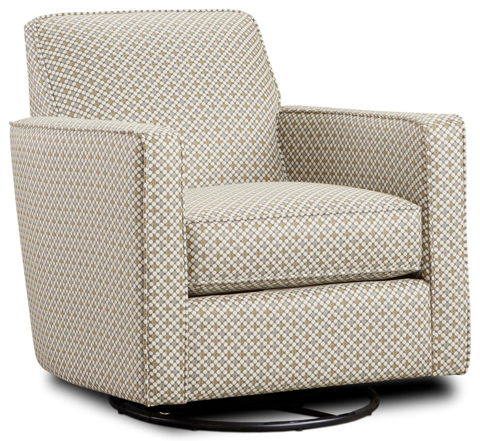Fusion Furniture 402 G Contemporary Swivel Glider With Track Arms Wilson S Furniture Upholstered Chairs